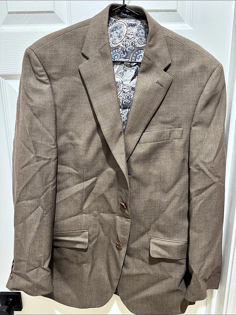 Lauren Ralph Lauren Brown Sport Coat Blazer 40R Men's Brown Paisley Sport Coat